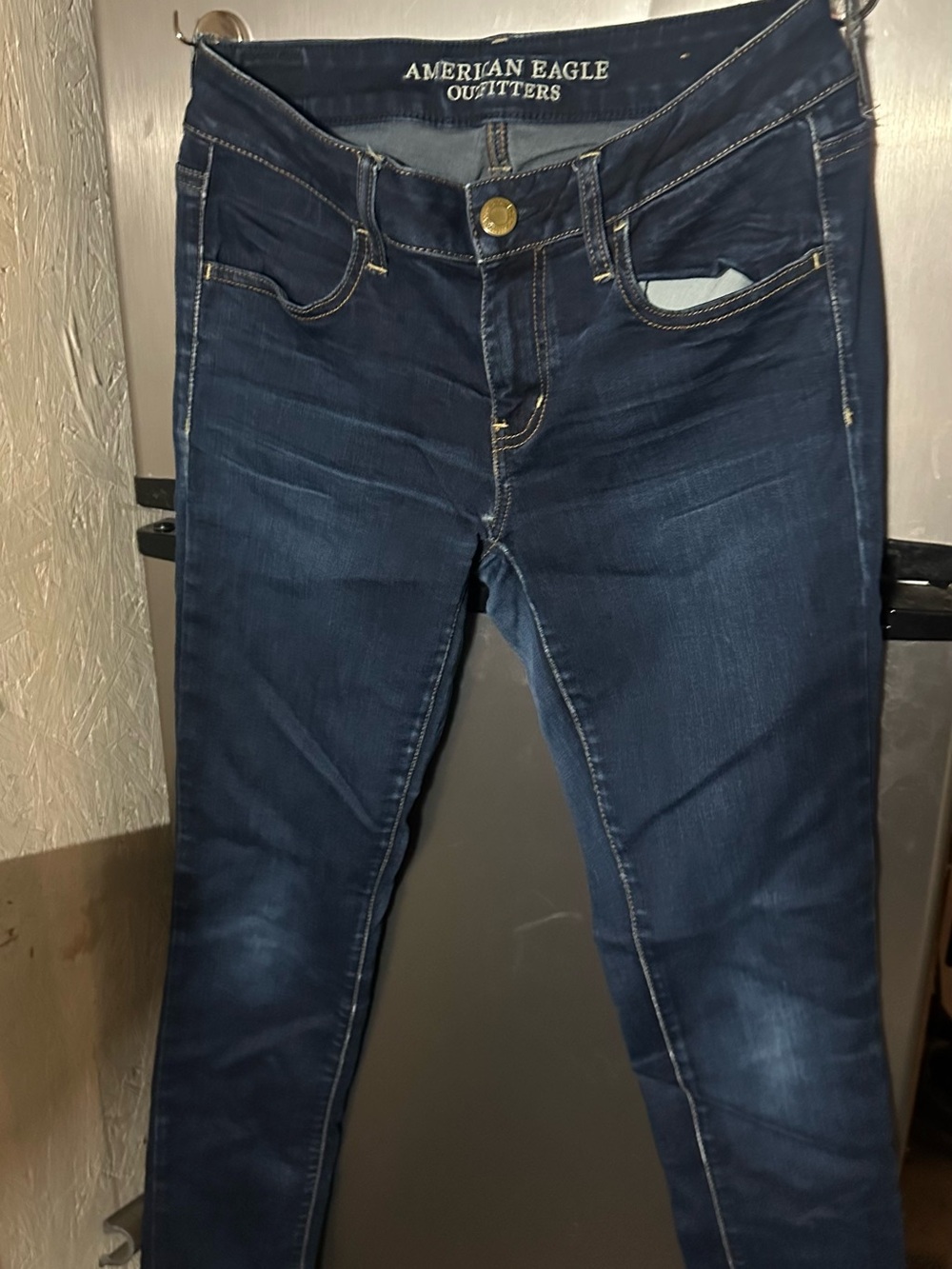 American Eagle Outfitters Women's Dark Indigo Skinny Jeans - Picture 5 of 5